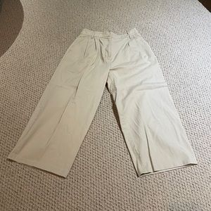 Oak + Fort Pleated Trousers - Cream - Size 10